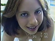Sexy bitch fooling around naked outside