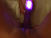Wife's cunny getting pulverized by massager