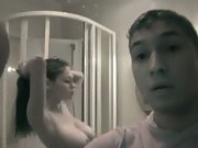 Sexy lengthy haired dark haired girlfriend romp in posh room room